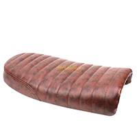 ASIENTO MOTO COMPLETO TRADIC. FLOR MARRON FT125