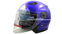 CASCO 3/4 DOBLE MICA MOD. EUROPEO AZUL M