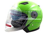 CASCO 3/4 DOBLE MICA MOD. EUROPEO NEON VERDE L