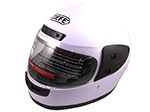 CASCO CERRADO LISO MICA POLARIZADA BLANCO M-L