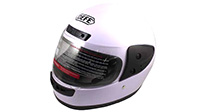 CASCO CERRADO LISO MICA POLARIZADA BLANCO M-L