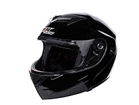 CASCO ABATIBLE IRON RACING DOT NEGRO BRILLO M