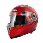 CASCO ABATIBLE RACING DOBLE MICA ROJO (XXL)