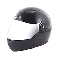 CASCO ABATIBLE RACING DOBLE MICA NEGRO BRILLO (L)