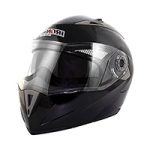 CASCO ABATIBLE RACING DOBLE MICA NEGRO BRILLO (XL)