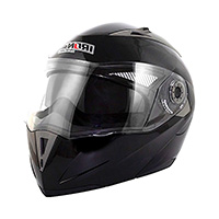 CASCO ABATIBLE RACING DOBLE MICA NEGRO BRILLO (XL)
