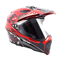 CASCO CROSS IRON RACING K22 ROJO (S)
