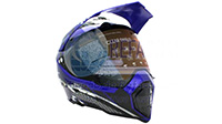 CASCO CROSS IRON RACING K22 AZUL (M)