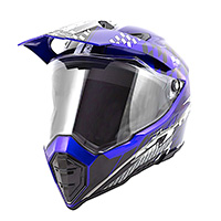 CASCO CROSS IRON RACING K22 AZUL (L)