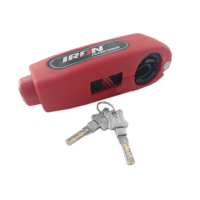 CANDADO SEGURIDAD MOTO ROJO MANIJA ANTIRROBO