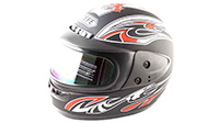 CASCO CERRADO NEGRO MATE DOBLE MICA M-L