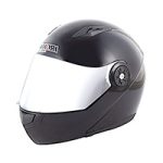 CASCO ABATIBLE DOBLE MICA NEGRO BRILLO (S)