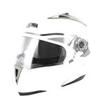 CASCO ABATIBLE DOBLE MICA BLANCO (S)