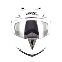 CASCO ABATIBLE DOBLE MICA BLANCO PERLA (L)