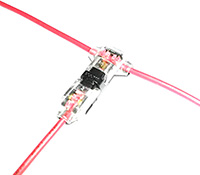CONECTOR P/CABLE EMPALME CAL 20-16 TRANSP/ROJO